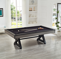 Mesa de Billar Estilo Americano de Tamaño Estándar, Lana Pura, Madera de Roble, Personalizable, Forma de Z, Uso Doméstico en Interiores, Mesa de Billar de Grado Comercial