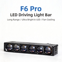 Projecteur de travail LED à 6 lentilles, faisceau bas 130W, faisceau haut 170W, refroidissement par ventilateur actif, 12-60V, étanche, pour tout-terrain