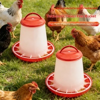 Système d'alimentation automatique pour poulets, bac à nourriture en maille épaisse pour l'élevage de volailles - Couleurs rouge/blanc/jaune