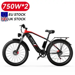 EU Stock DUOTTS F26 1500W Off Road High Speed Mountain Electric Dirt Bike Fat Tire All Terrain Electrical City Bicycle Bikes