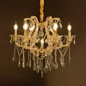 Nouveau style chaud or K9 lustre en cristal Maria Theresa pour la décoration de mariage maison hôtel salon salle à manger lumière