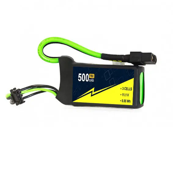 500Mah 3S 11.1V 75c Lipo Accu Met W/XT-60 Voor Fpv Drone Rc Boot Automodellen