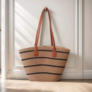 Bolso de mano informal abierto de gran capacidad para mujer, forro de poliéster, diseño ecológico para viajes en la <span class=keywords><strong>playa</strong></span> - Product Image 5