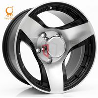 Jante en alliage forgé monobloc 3 branches noir argenté tout-terrain, face usinée, à déport profond, taille personnalisée, pour SUV, Pick-up, Jeep, OEM