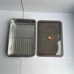 Food Storage <b>Container</b> 304 Stainless Steel Rectangle Clip-on Lid Dumpling Freezer <b>Box</b> Household Kitchen Use - Product Image 5