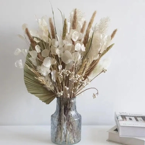 INS Style Upscale Bohemian Dry Laurel und Rose Bouquet für Muttertag und Valentinstag Geschenke Permanente Pflanzen dekoration - Product Image 4