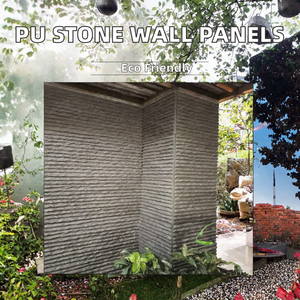 Paneles de Pared de Bloques de Piedra Artificial de PU, Decoraciones Modernas y Ecológicas para Exteriores - Product Image 2