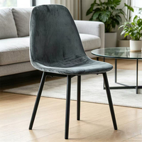 Chaise de salle à manger nordique 2026 moderne vert olive en velours, MOQ 2, chaises de salle à manger classiques uniques pour intérieur