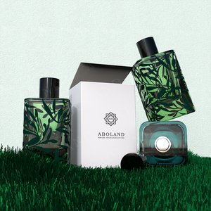 ขวดน้ำหอมแก้วทรงสี่เหลี่ยมสีเขียว ABOLAND พร้อมลายใบไม้พิมพ์สกรีน ฝาเกลียวดีไซน์พิเศษ - Product Image 5
