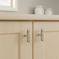 Poignée de meuble moderne en alliage de zinc chromé poli en forme de T, durable, design écologique, installation facile pour tiroirs de cuisine et de chambre