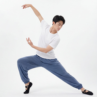 Pantalon de danse moderne, de yoga et de tai-chi pour homme, à haute élasticité, doux, respirant, coupe ample, vente en gros personnalisée