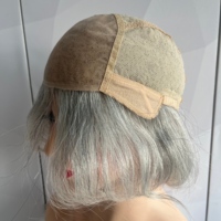 Perruque médicale courte en cheveux humains, base en soie, entièrement nouée à la main, cheveux vierges bruts, coupe pixie, pour femmes caucasiennes, aloès et perte de cheveux