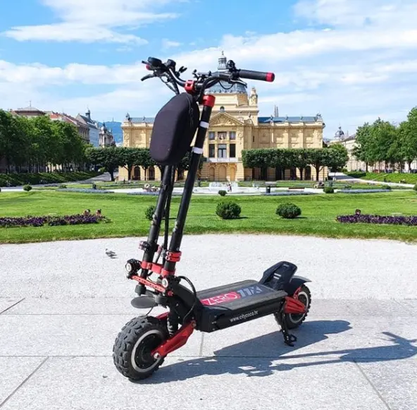 Original ZERO 11X-Scooter eléctrico de doble tracción-Motores de 3200W-PEV rojo