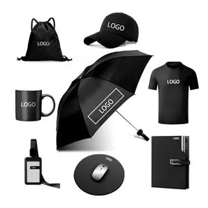 2024 Business Gift Set Items Custom Printed Logo Tote Bag Promotional Items Umbrella Advertising Set for Corporate