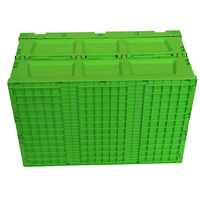 Caisse pliable en plastique, boîte de transport et de stockage pliable pour fruits avec couvercle 1 pièce