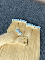 Cheveux humains vierges bruts de qualité 12A, 100% naturels, vietnamiens # Extensions de cheveux blondes 613 lisses comme des baguettes, à coller avec du ruban adhésif