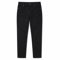 Jean taille haute fuselé pour femme, 98 % coton, longueur cheville, 5 poches, fermeture éclair, passants de ceinture, classique