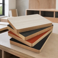 Panneau de surface en PVC PET haute brillance, résistant à l'humidité, en MDF moderne avec placage bois FR pour portes d'armoires, meubles et hôtels