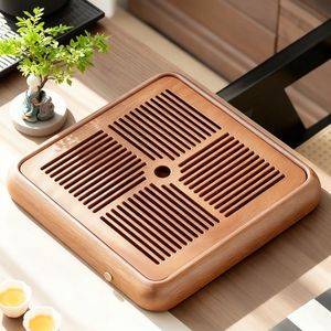 Natural wooden <b>tea</b> tray, solid wood <b>tea</b> table, home use, drainable, <b>light</b> luxury <b>tea</b> table, small water storage wooden <b>tea</b> - Product Image 5