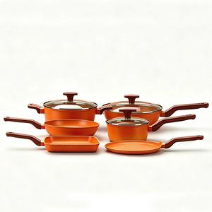 Amber Orange Ft 603 Forged Series Non Stick Pan Household Kitchen Cookware Set Stove Compatible - Product Image 2