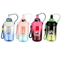 2025 nouveau gobelet en plastique jetable étanche grande capacité mâle et femelle étudiant fourre-tout tasse tasse de paille pour enfants pour le Camping