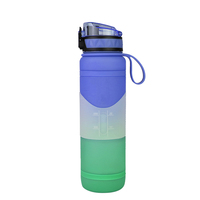 Bouteille d'eau écologique TOOFEEL TF-TK1000 en Tritan sans BPA, 1 litre, avec manchon en silicone, bouchon à paille et logo personnalisé, certifiée CE