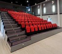 Fabriqué en Italie, marque CETA, ALL STARS, siège pliant ergonomique autoportant en plastique pour stade, certifié EN 12727, classe 1, ignifuge