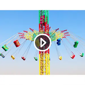 Extreme Amusement Park Equipment Fun Fair Playground Attractions Thrilling Flying Tower Rides For Sale