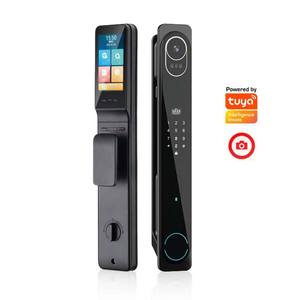 Serrure intelligente d'extérieur Tuya pour porte en acier double face avec connectivité WiFi empreinte digitale et carte mémoire mot de passe avec poignée - Product Image 2