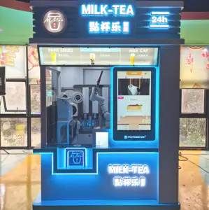 Desain Baru 2021 Mesin Teh Susu Pertama Tiongkok dengan Tangan Mekanis, Bukan Tangan Manusia Mesin Penjual Teh Susu