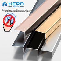 Profilé en aluminium en forme de L pour bordure de carrelage, finition métallique orientée, grain de bois, résistant aux rayures, pour architectes et installateurs