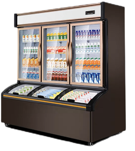 Congélateur vertical de grande capacité Congélateur profond <span class=keywords><strong>Réfrigérateur</strong></span> 3 portes Dépanneur <span class=keywords><strong>réfrigérateur</strong></span> multifonctionnel - Product Image 1