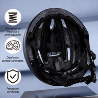 Casco Inteligente para Bicicleta LOY BH-1 con Luz, Pantalla LED Programable, Control Táctil, Impermeable IP66, Urbano y Montaña