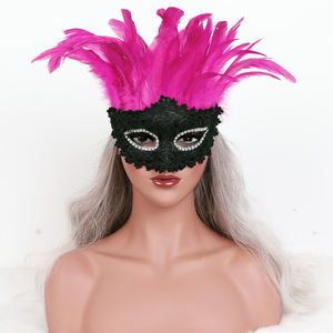 หน้ากากขนนกปรับได้สำหรับงานแต่งงานงานปาร์ตี้เจ้าสาวสำหรับผู้ใหญ่ทุกเพศ - Product Image 2