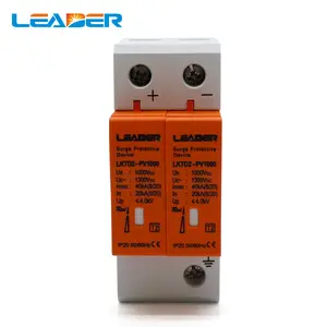 2P DC 1000V 20 ~ 40KA Din Rail Spanningbeveiligingsinrichting Huis Solar PV Systeem Arrester Surge Protector elektrische Apparatuur