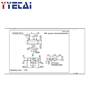 10 ชิ้น/ล็อต สวิตช์แบบเลื่อน 7 ขา รุ่น <span class=keywords><strong>SSSS811101</strong></span> จากญี่ปุ่น แบบ SMD 6 ขา 2 ระดับ สำหรับจ่ายไฟ 2 จุด ใช้ได้กับอุปกรณ์ทั่วไป - Product Image 4