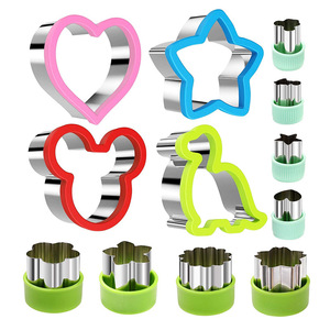 Dinosaure Coeur Étoile <span class=keywords><strong>Souris</strong></span> Formes En Acier Inoxydable Cookie Légumes Fruits Sandwich Cutter Ensemble Enfants Déjeuner Outils De Cuisson - Product Image 2