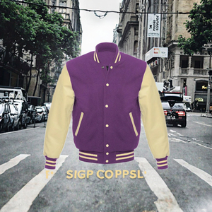 Người Đàn Ông Của Retro Phong Cách Đại Học Tất Cả Các Mùa Varsity Áo Khoác PU Da Thêu Khâu Lỏng Phù Hợp Với Cao Thiết Kế Đường Phố Cho Mùa Xuân - Product Image 3