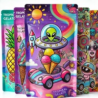 1g 3.5g 7g 14g 28g 1oz 1lb emballage comestible à fermeture éclair CR résistant aux enfants pochette debout en mylar résistant à l'humidité Doypack alimentaire