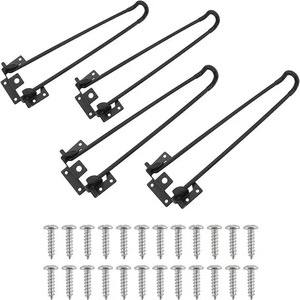 Pieds de meubles pliants minimalistes en fer noir pour table, camping en plein air, installation facile - Product Image 2
