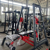 Tour de musculation multi-gym en acier à charge libre, système double avec banc inclinable pour les exercices de pression des bras, du dos, des épaules et de la poitrine