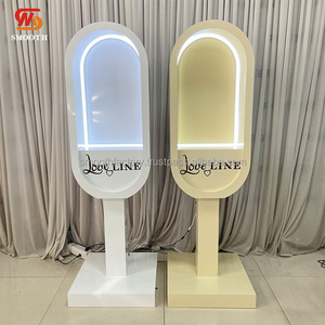 ตู้โทรศัพท์สีเบจที่ทันสมัยกรอบโลหะตกแต่งงานแต่งงานฉากหลังของตกแต่งงานปาร์ตี้โทรศัพท์กำหนดขนาดใหม่ - Product Image 1