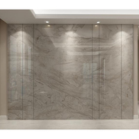 Panneau mural en PVC marbré 3D moderne, ignifuge, insonorisant, 1220x2440mm, plaque décorative pour chambre d'hôtel