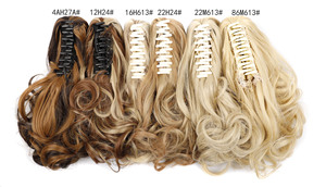 Synthétique Naturel Doux Queue De Cheval Court Ondulé Extensions De Queue De Cheval Griffe Clip Vague 12 pouces Queue De Cheval Cheveux - Product Image 2