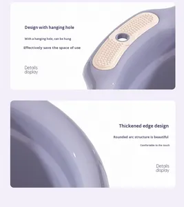 Bassin de lavage rond <span class=keywords><strong>en</strong></span> <span class=keywords><strong>plastique</strong></span> épaissi pour vêtements, grande capacité, usage domestique, pour étudiants <span class=keywords><strong>en</strong></span> résidence, bébés, nourrissons, lavage de légumes - Product Image 6