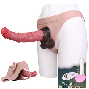 Silicone Horse Dildo Thong with clitoris grinder <b>vibrator</b> for Women Lesbian Real solid animal Penis pants couple roleplay Sets - Product Image 1