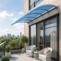 Auvent mural en polycarbonate avec structure en aluminium, abri de terrasse incliné, protection contre la neige, sur mesure pour villa, OEM