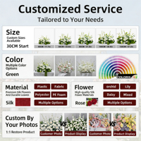 Groothandelscollectie natuurlijk ogende bloemen voor bruiloftplanners, leveranciers en decoratie met elegant bloemig padontwerp