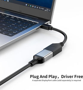 Convertisseur portable Mini DisplayPort vers DisplayPort SYONG, Mini DP vers DP, 4K 60Hz, pour TV, ordinateur, <span class=keywords><strong>MacBook</strong></span> Air, moniteur, projecteur - Product Image 4