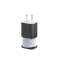 Adaptateur d'alimentation portable flexible étanche Dongrong 20W 18W 2-en-1 avec protecteur de chargeur en silicone et enrouleur de câble de données, épaisseur 2mm